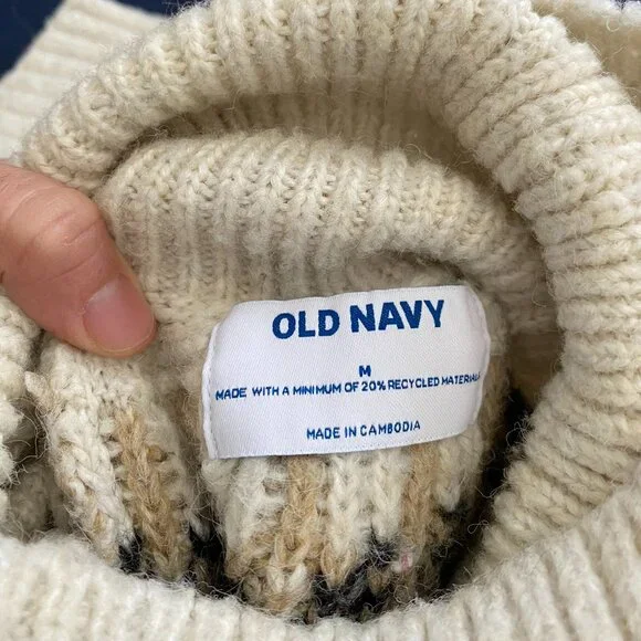 Two Old Navy Turtleneck Sweaters Size Medium (One black, one cream) - Picture 7 of 7